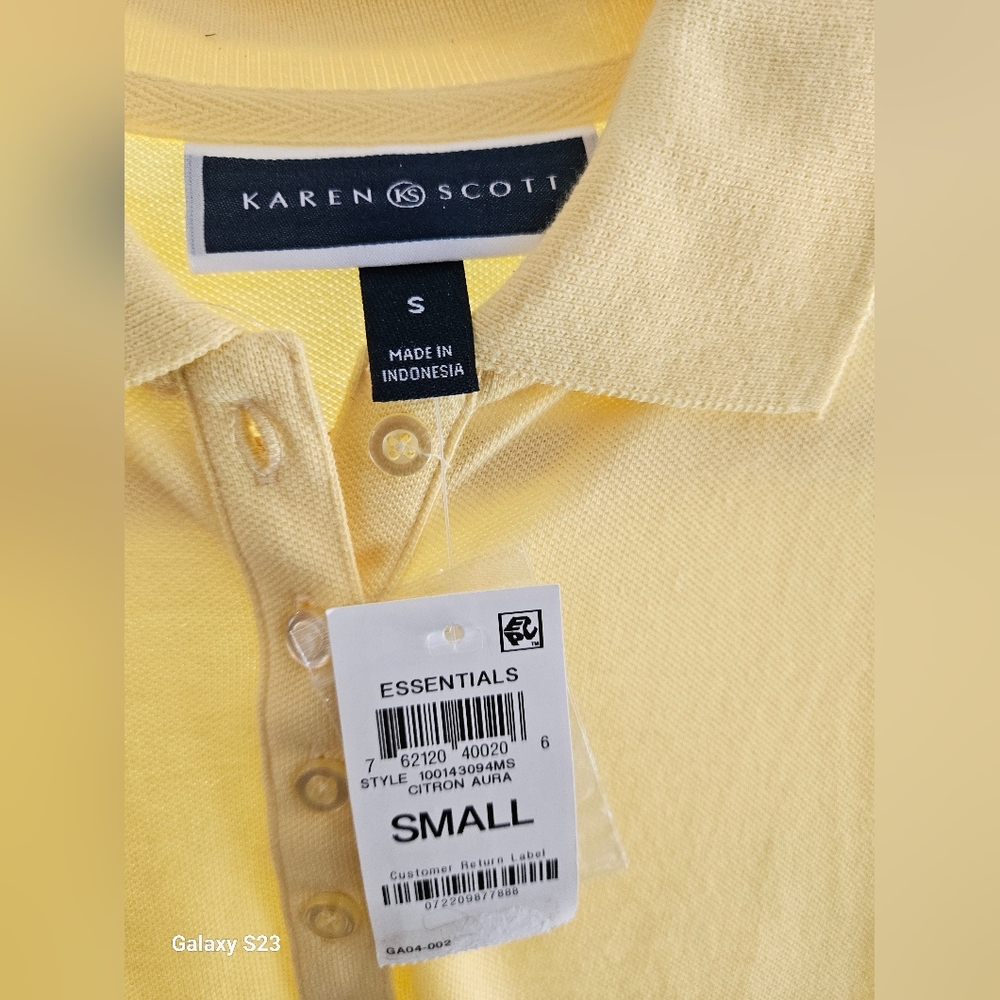 Karen Scott Citron Aura Polo Shirt